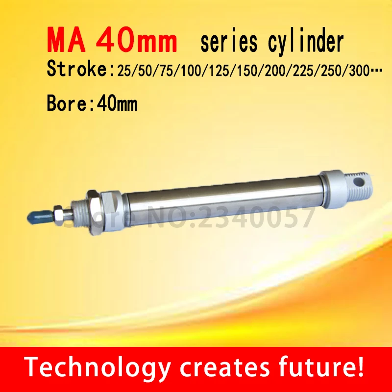 

High quality MA stainless steel mini cylinder MA40x25/50/75/100/125/150/175/200/225/250/300 Bore40mm