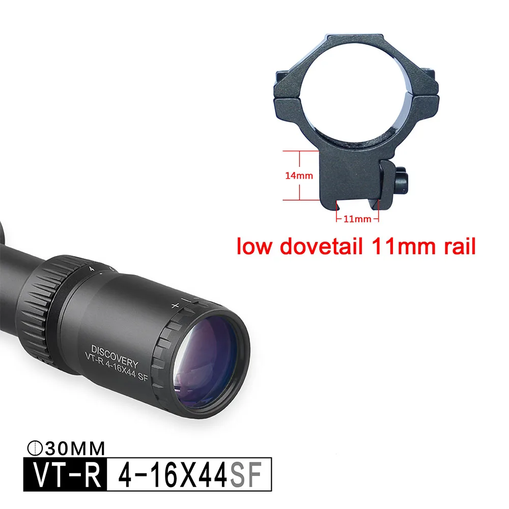 Оптика обнаружения VT-R 4-16X44 SF MIL-DOT Воздушный пистолет Охота стрельба прицел тактические башенки с функцией блокировки оптический прицел - Цвет: low dovetail 11mm