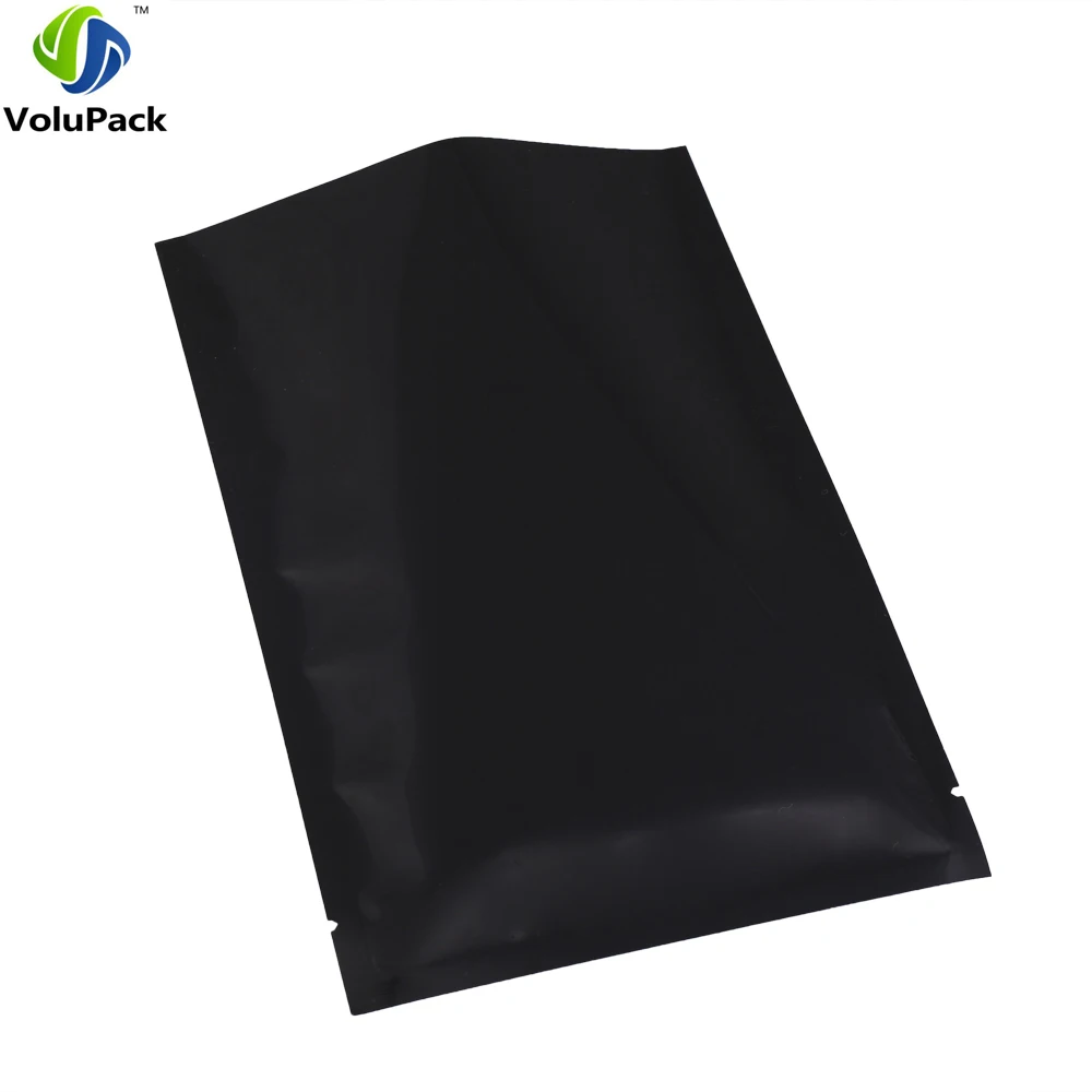 10x15cm/ 4x6" black top open Herb Packing Bags heat seal Aluminium Foil