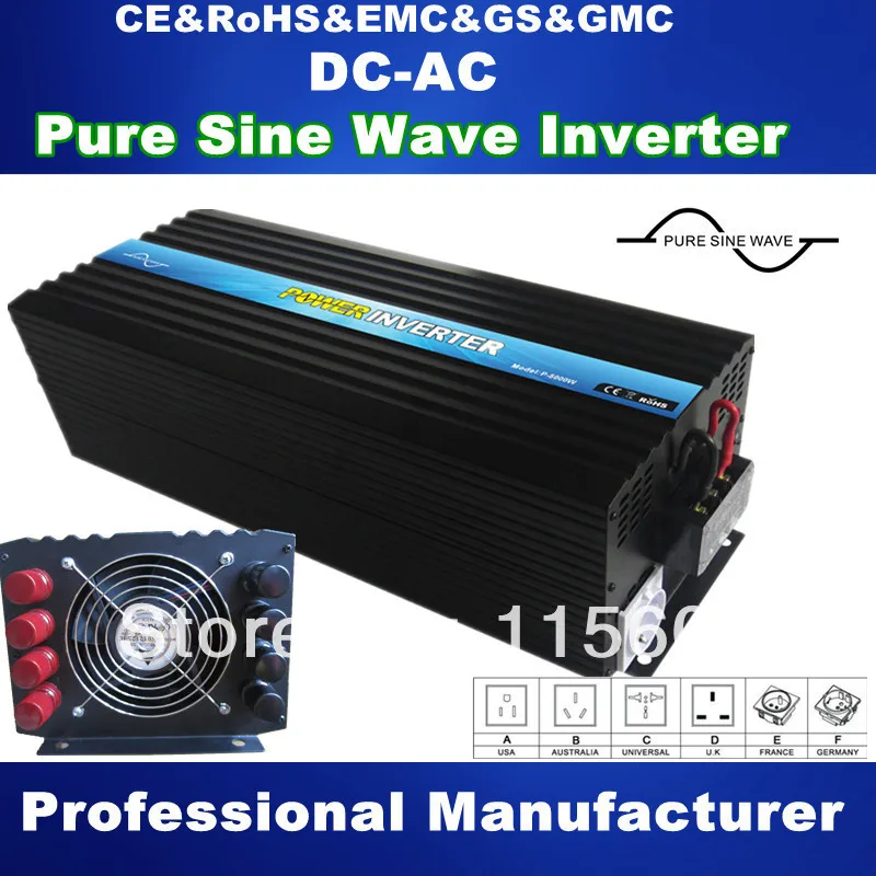 

inverter 24v 220v 5000 watt off grid for solar system one year warranty