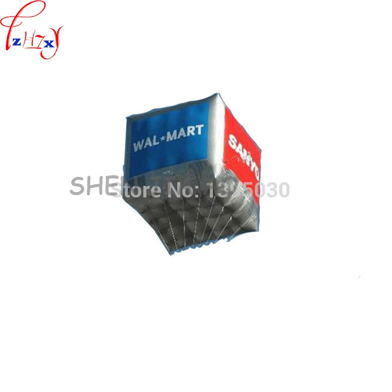 

1pc 2*2m Commercial square shape advertising inflatable balloons with digital logo printing