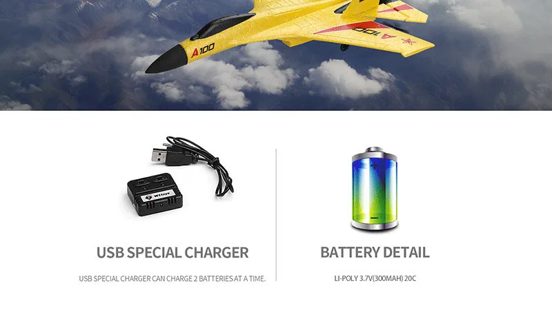 Wltoys XK A100-SU27 радиоуправляемый самолет 2,4 г 340 мм 3CH самолет с фиксированным крылом наружные радиоуправляемые игрушки летающий самолет с дистанционным управлением детский подарок
