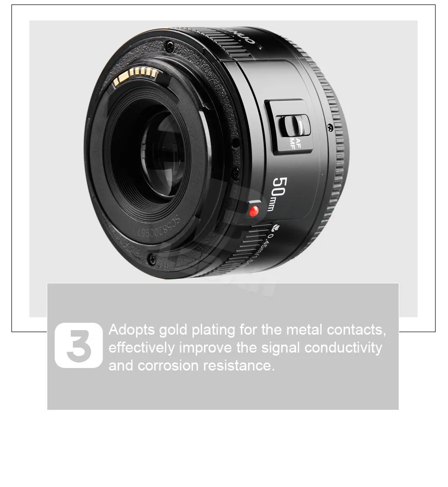 YONGNUO YN50mm f1.8 YN EF 50 мм f/1,8 AF объектив YN50 апертура Автофокус для Canon EOS DSLR камер