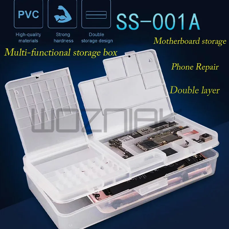 

SUNSHINE SS-001A Mobile Phone LCD Screen Mainboard IC Parts Repair Multi-function Storage Box