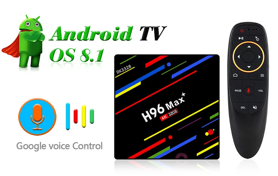 Android 8,1 Smart tv BOX H96 Max RK3328 4 ГБ 32 ГБ 2,4 ГГц Wifi 4K 3D Поддержка Google Play Store голосовой помощник Youtube телеприставка