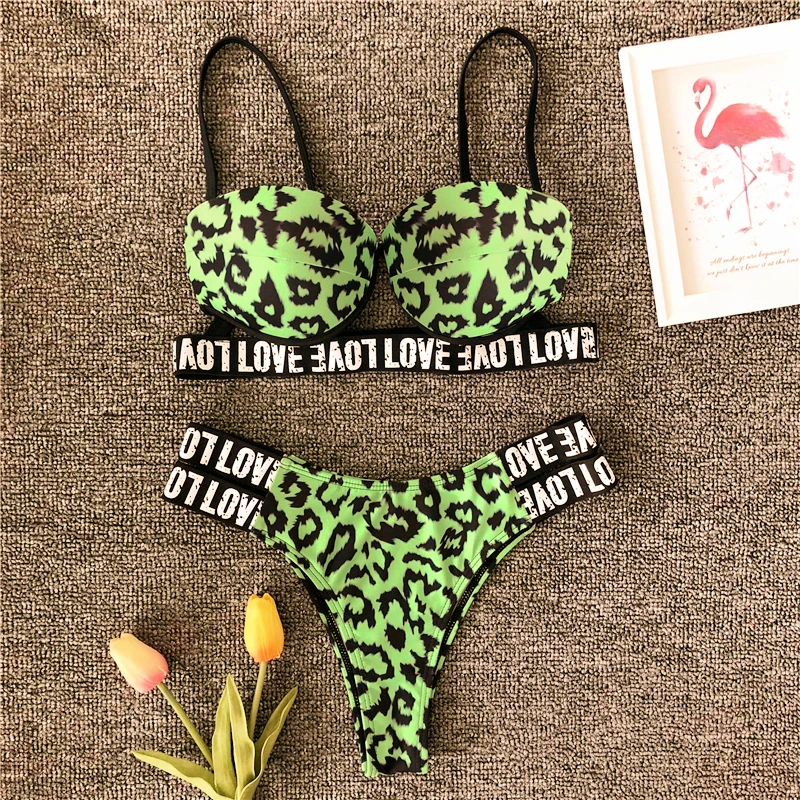 Push Up Bikinis 2019 Letters Solid Swimwear Women Bathing Suit Sexy Swimsuit Biquinis Set Female Sling Backless Beach Wear Mayo Push Up Bikinis 2019 Letters Solid Swimwear Women Bathing Suit Sexy Swimsuit Biquinis Set Female Sling Backless Beach Wear Mayo