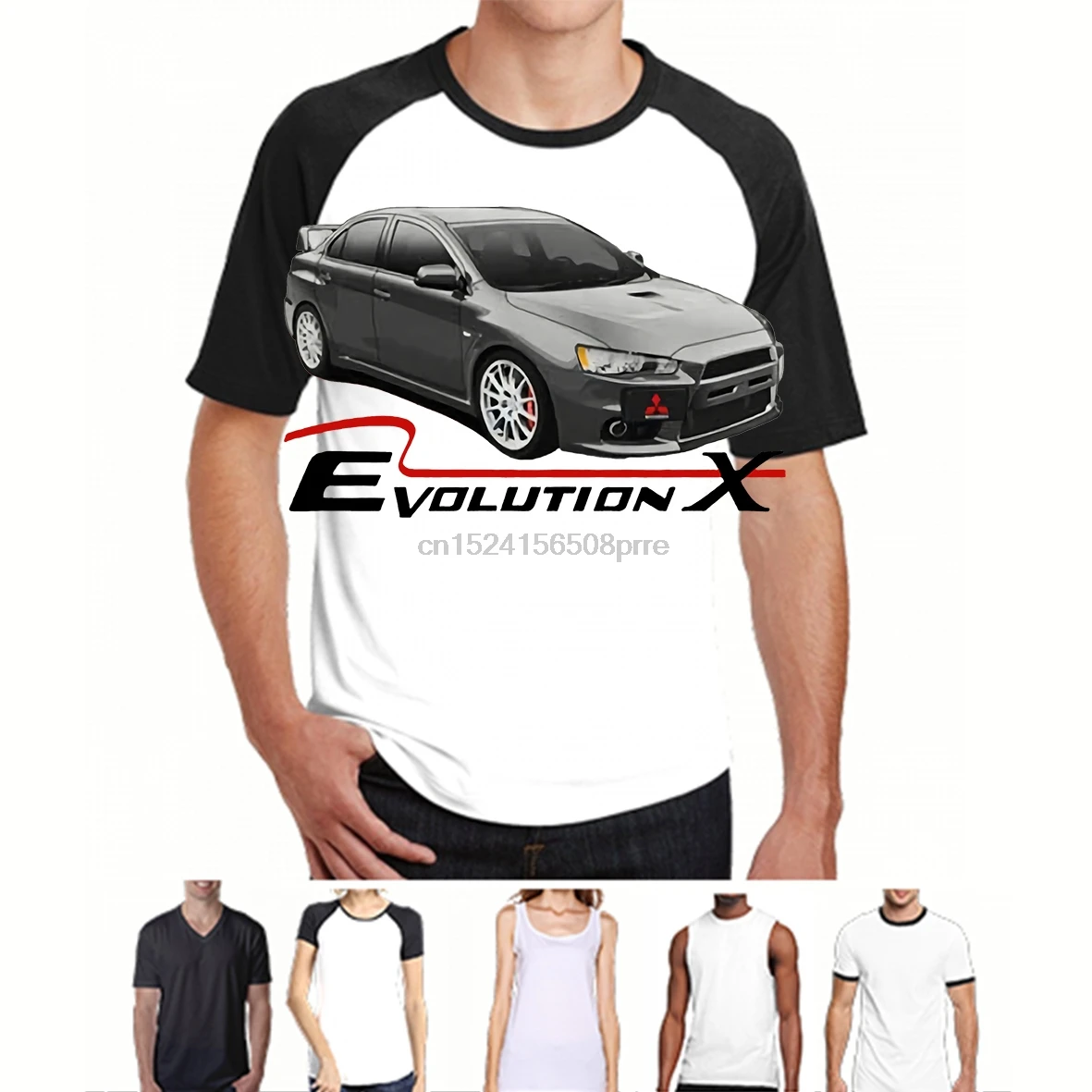 Новейшая Мужская и забавная футболка мужская одежда Lancer Ralliart Evolution X белая или