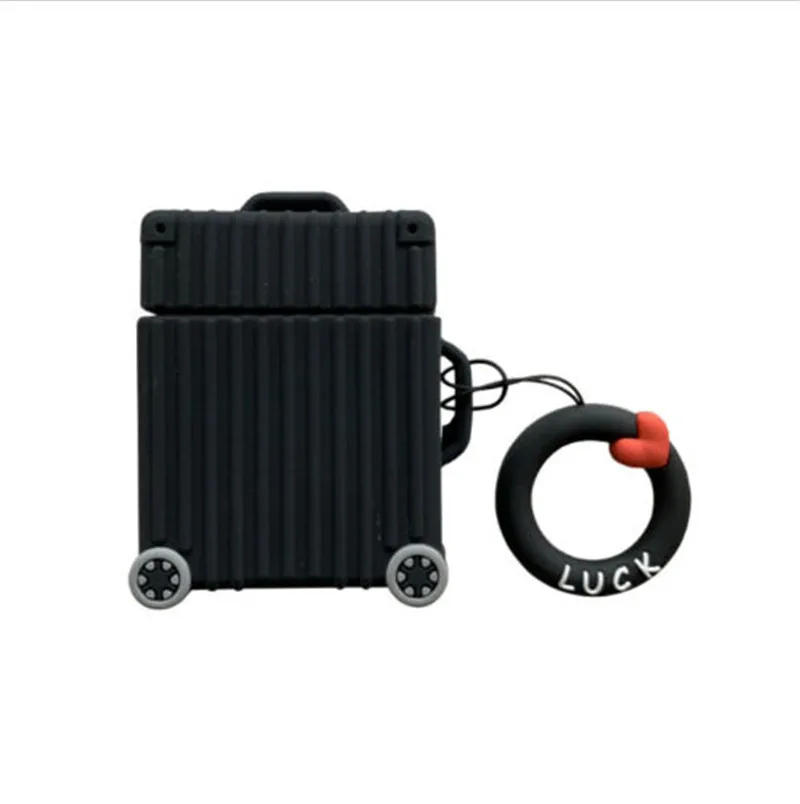 

Shockproof For Apple Airpods Case Cover Skin Silicone Simple Suitcase Case Creative Portable Mini Cartoon Storage