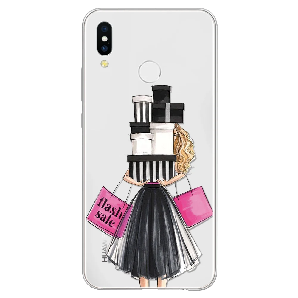 Мягкий чехол для Huawei P20 P30 P40 Mate 30 20 10 Pro P10 P8 P9 Lite E 2017 Черный Коричневый Макияж волос P