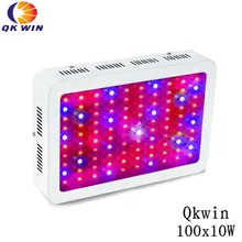 Qkwin 1000 Вт двойной чип светодиодный свет для выращивания 100x10 Вт полный спектр 410-730nm для комнатных растений и цветов с очень высокая доходность