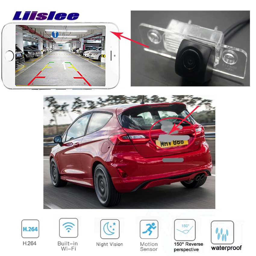 LiisLee WIFI Rear View camera for Ford Fiesta ST Classic For I kon 2002