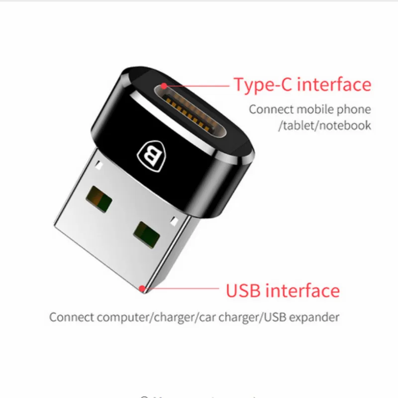 Зарядное устройство Baseus USB с разъемом типа C OTG адаптер 5А конвертер usb type c для