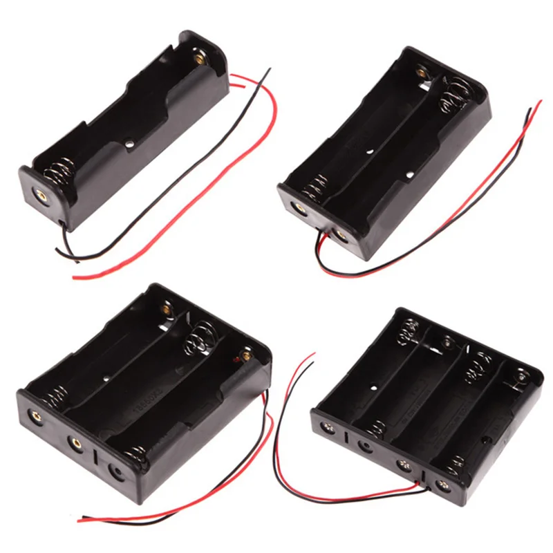 

1Pcs/lot ABS 18650 Battery Holder 1-Slot 2-Slot 3-Slot 4-Slot 18650 Battery Storage Box Case With Wire Leads
