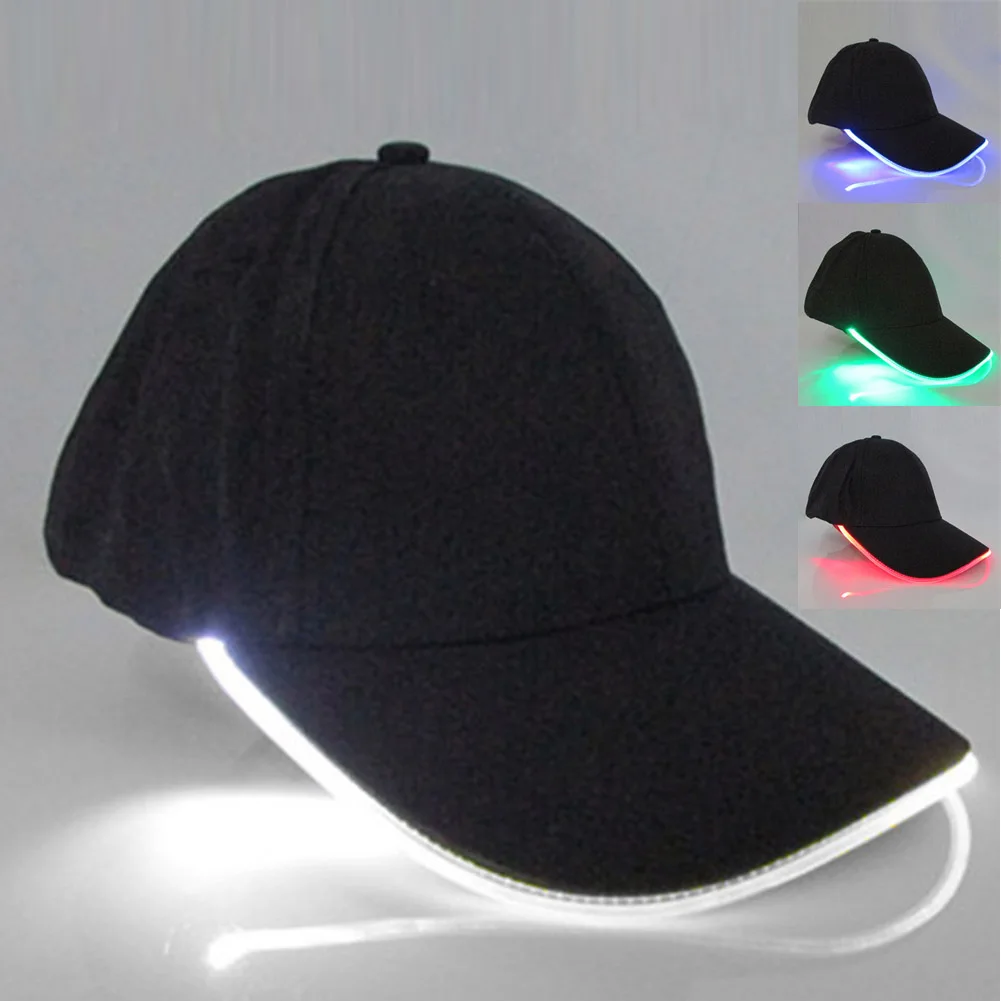Унисекс светодиодная светлая крышка шляпа команда бейсбольные кепки