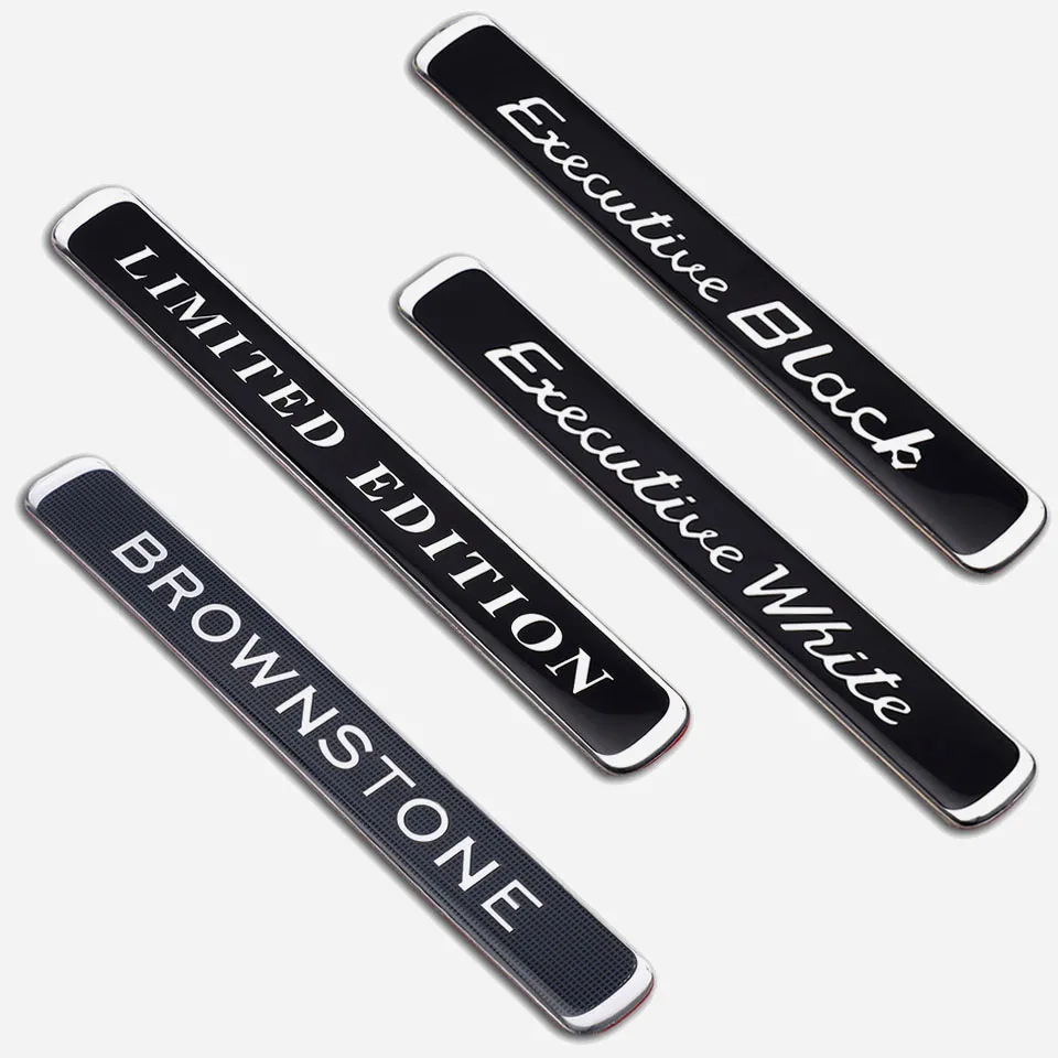 

10/pcs Car Sticker Emblem Badge Decal For BMW Audi Ford Nissan VW Toyota Skoda Executive Black White Brownstone Limited Edition