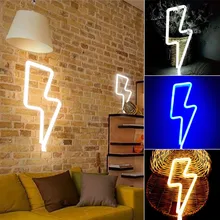 Thunder Shape Wall Light Hanging Lights Lightning USB LED Lamp For Home Hotel Bedroom Store Decoration Night Light Home Lighting