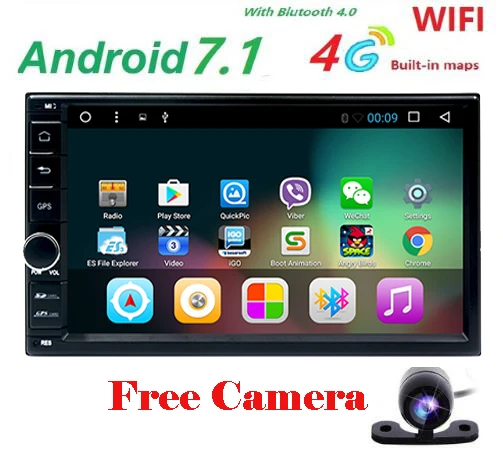 7 &quot2Din 1024*600 Android 1 автомобильный Тап ПК планшет 2 din универсальный для Toota GPS