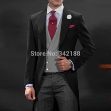 Лучшие продажи оптом-Morning Стиль Одна Кнопка Свадебный костюм смокинги друзей жениха Мужские свадебные костюмы/wester костюмы для мужчин