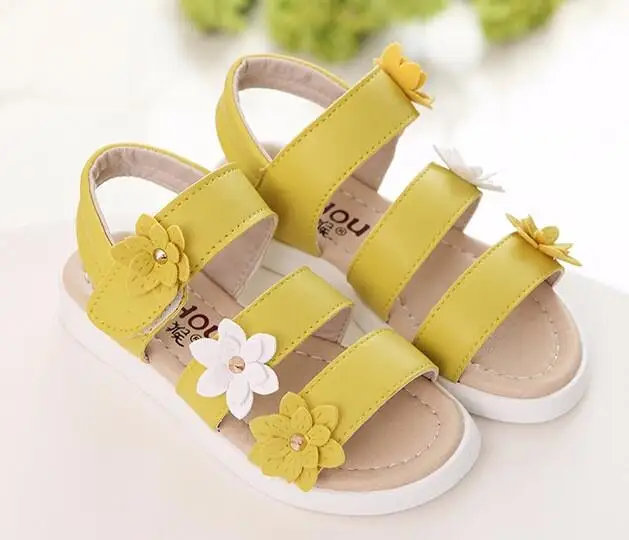 

Children Sandals Girls Princess Beautiful Flower Shoes Kids Flat Sandals Baby Girls Roman Shoes
