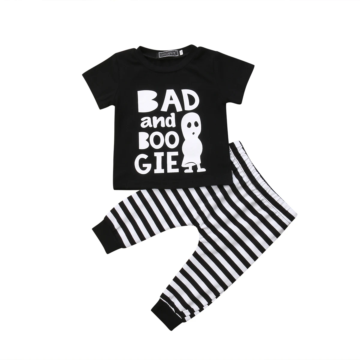 Halloween Baby Costumes Newborn Infant Baby Boys Girls Long Sleeve Boo T-shirt Stripes Pants Leggings Festival Outfits