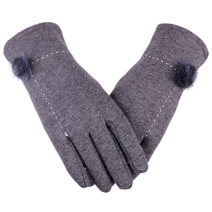 Full Finger 2018 Winter Outdoor Warm Fur for Screen Touch