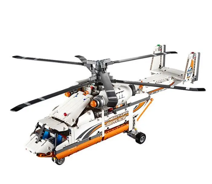 

Lepin 20002 technie series Heavy Lift Double rotor transport helicopter Model Building blocks Bricks Boy toys Compatible 42052