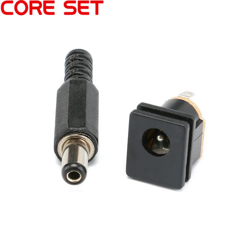 10 шт. разъемы для монтажа печатных плат 5 х2 1 мм|female dc power connector|male connector5.5x2.1mm female |