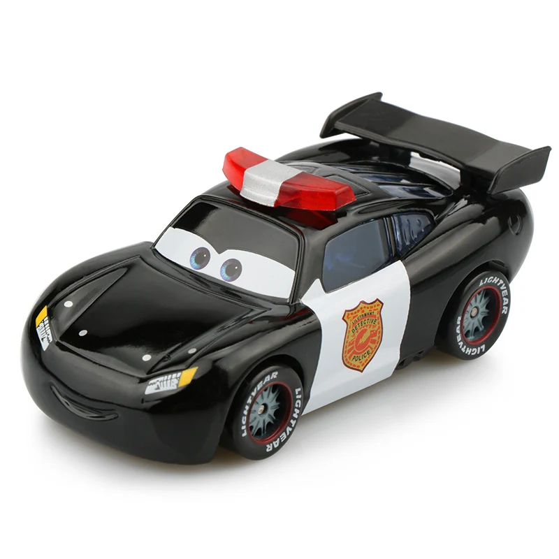 Disney Pixar Cars 2 3 Новинка, Молния Маккуин, внедорожник, матер, Фло, Джексон, шторм, 1:55, литье под давлением, металлический сплав, детская Рождественская игрушка, лучший подарок - Цвет: McQueen Police