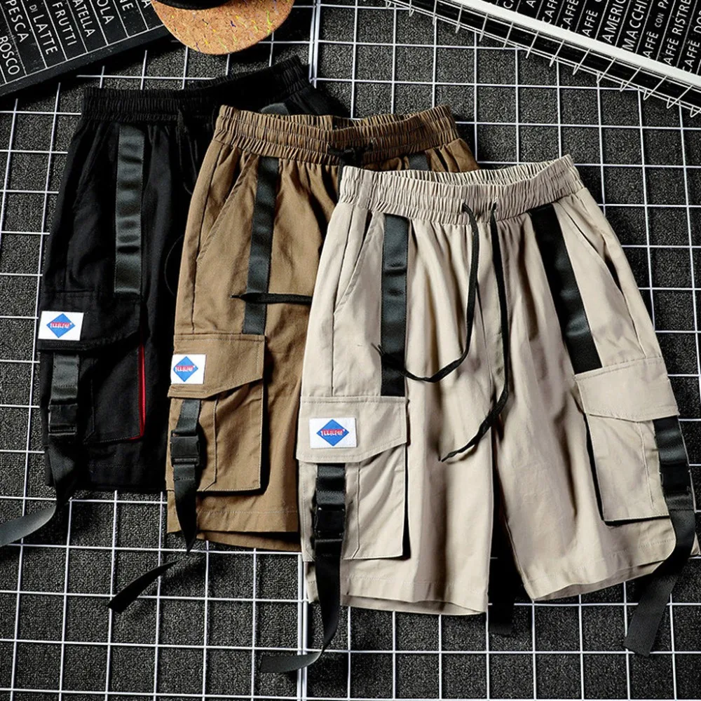 Полосатые шорты для мужчин Летняя мужская спортивная одежда Casaul мужские шорты на молнии карман дышащие мужские s короткие брюки Новая мода