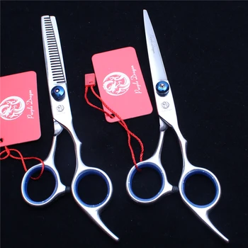 

6" Blue Screw Purple Dragon Cutting Shears Thinning Scissors Set of Tool Hairdressing Scissors Professional Hair Scissors Z1001