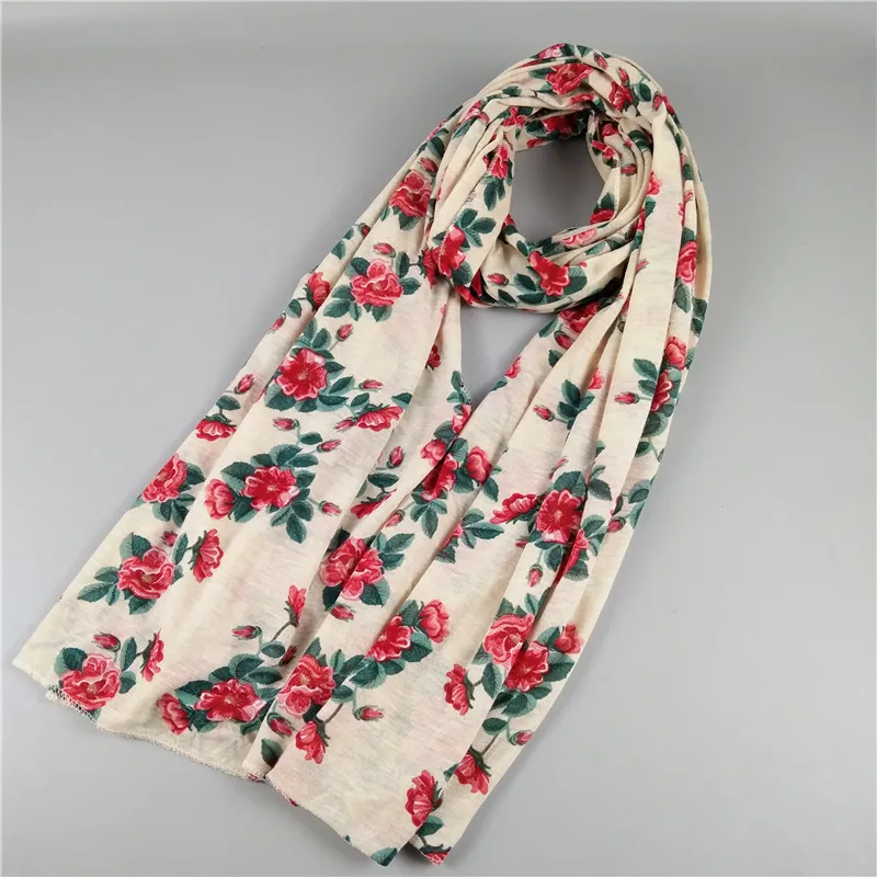 Лидер продаж, хлопковый шарф с принтом, Модный осенне-зимний теплый женский однотонный набивной платок, 10 шт./партия, быстрая
