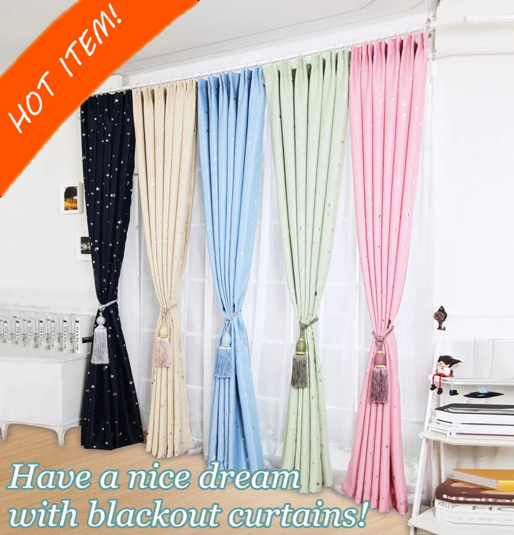 Un PANEL estrella cortinas opacas para sala de estar dormitorio cortina