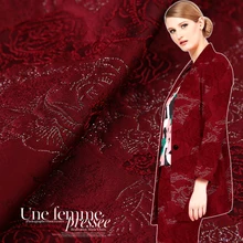 На заказ 145 см Широкий трехмерный жаккард золотая нить модная ткань розовый жаккард золото высокого качества пальто накидка с юбкой ткань