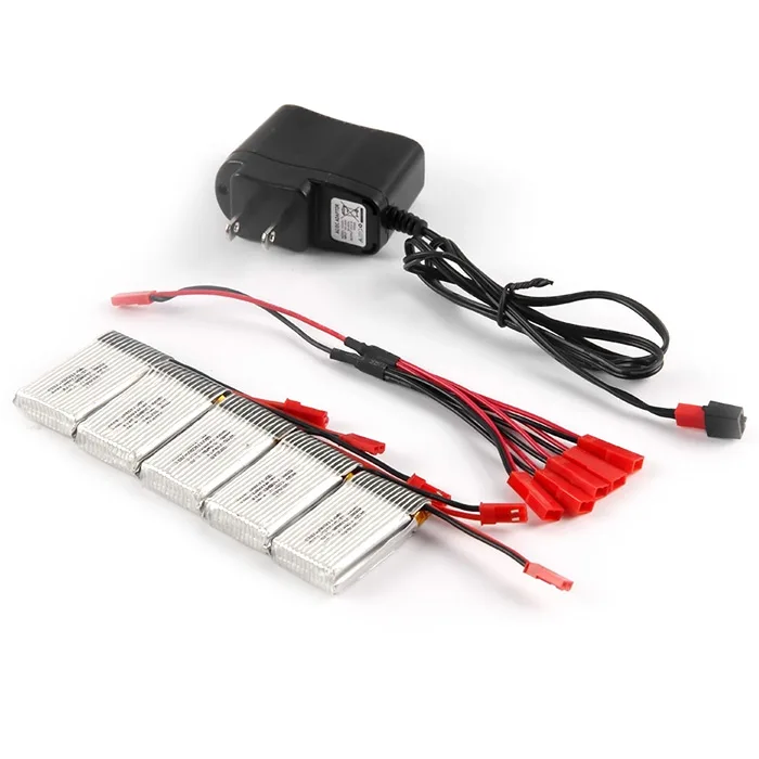 На возраст от 2 до 5 JST разъем кабель + 5x3,7 V 750 mAh LiPo + Зарядное устройство для MJX X400/X800 Квадрокоптер США Стандартный штепсельная вилка
