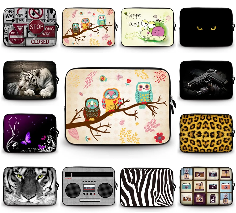 Customized printing soft neoprene laptop sleeve handle bag 10.111.612.513.3141515.61717.3 for macbook dell hp