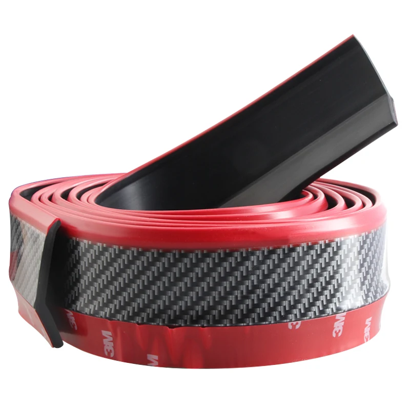 

2.5m Car Protector Front Bumper Lip Splitter Body Kit Spoiler Bumpers Car Styling Car Accessories Carbon Fiber Bicolor