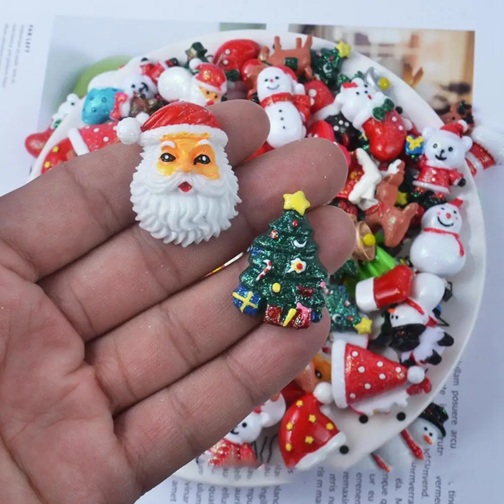 

10pcs DIY Resin Merry Christmas Decor for Home Santa Claus Pendants Drop Ornaments Christmas Creative Handmade Birthday Gifts