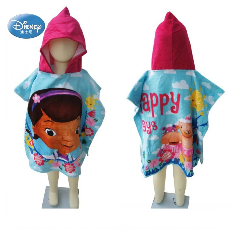 

Discount! Disney Cartoon Doctor Mc Stuffins Baby Hooded Bath Towel Bathrobe Cotton Bath Towels for Kids Girls Gift 60x120cm