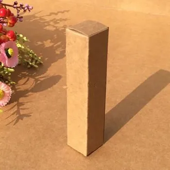 

100pcs-2.8*2.8*12.3cm Blank Black kraft Paper Box DIY Lipstick Perfume Essential Oil Bottle Storage Boxes valve tube package