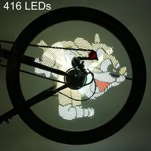 Программируемый велосипедов светильник видео изображения Gif 416/256 светодиодный велосипед светодиодный колесных дисков светильник Водонепроницаемый Красочные Изменение DIY Велоспорт светильник