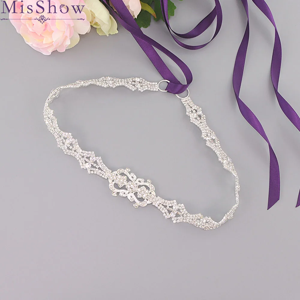 

Free ship In Stock Elegent Crystal Bridal Sash Rhinestone Wedding Party Bride Bridesmaid Belt Dress Sash Wedding Decoration 2019