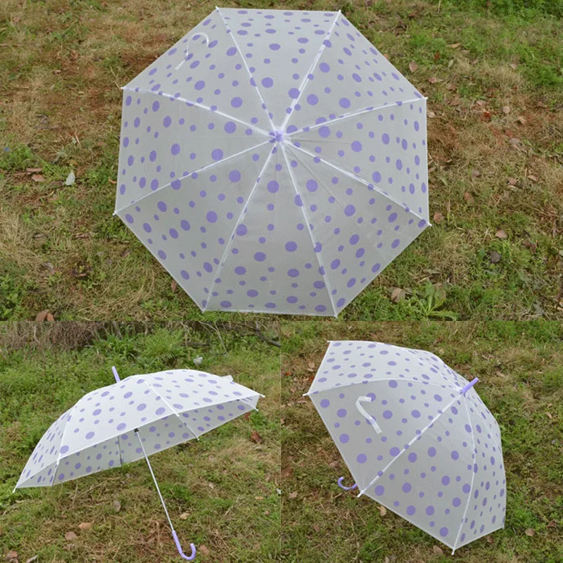 Большая прозрачная купольная прозрачная ручка зонтика с защитой от дождя и солнца