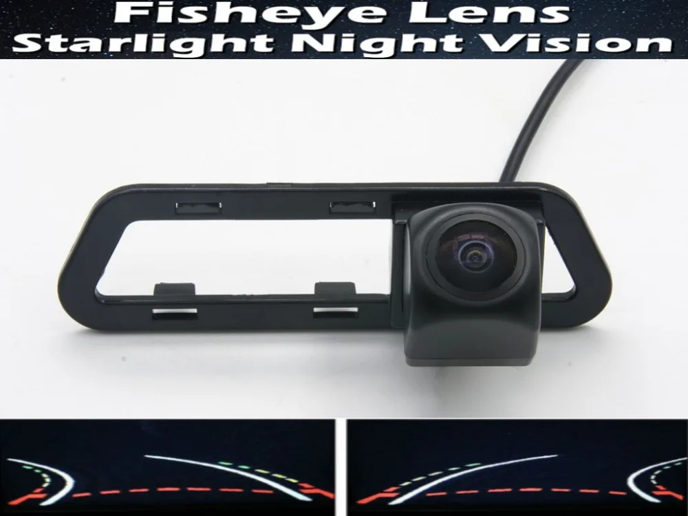 

For Nissan Tiida 2011 2012 2013 2014 Fisheye Lens Trajectory Tracks 1080P Parking Rear view Camera Waterproof Reverse Camera