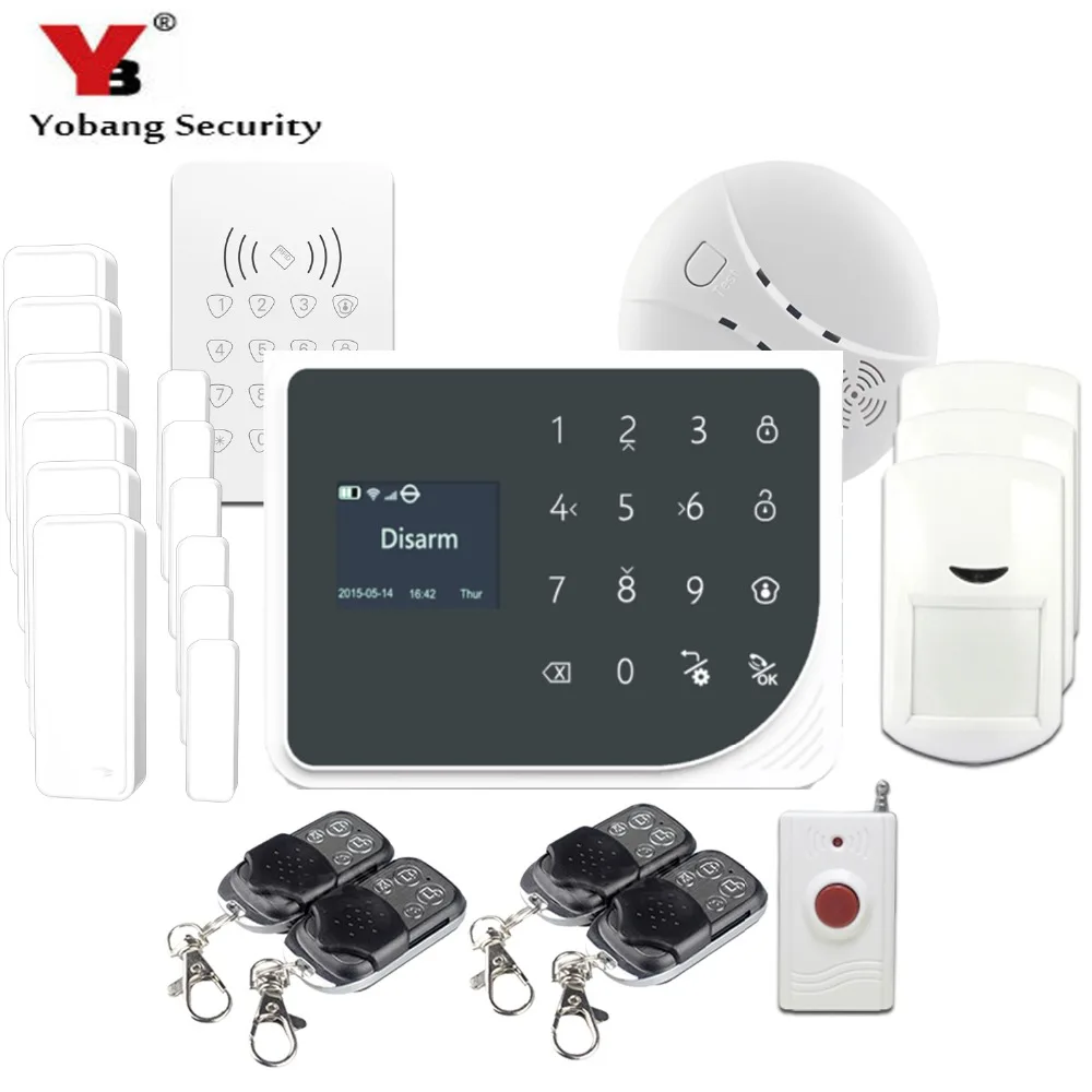 YoBang Security 433MHZ WIFI GSM font b Alarm b font System Touch Screen IOS Android APP