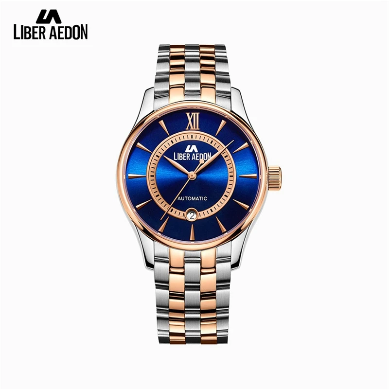 

Liber Aedon Top Brand Luxury Men Watches Automatic Mechanical Wristwatch Stainless steel Watchband Wristwatch Gifts for Man