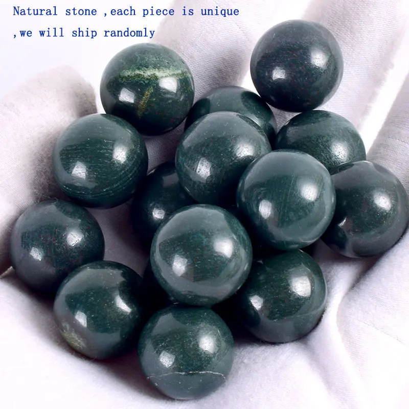 

10 pieces/lot Moss Agate Ball Undrill 18mm Bead Mini Crystal Figurine Crafts Sphere Chakra Healing Reiki Carving Home Decorative