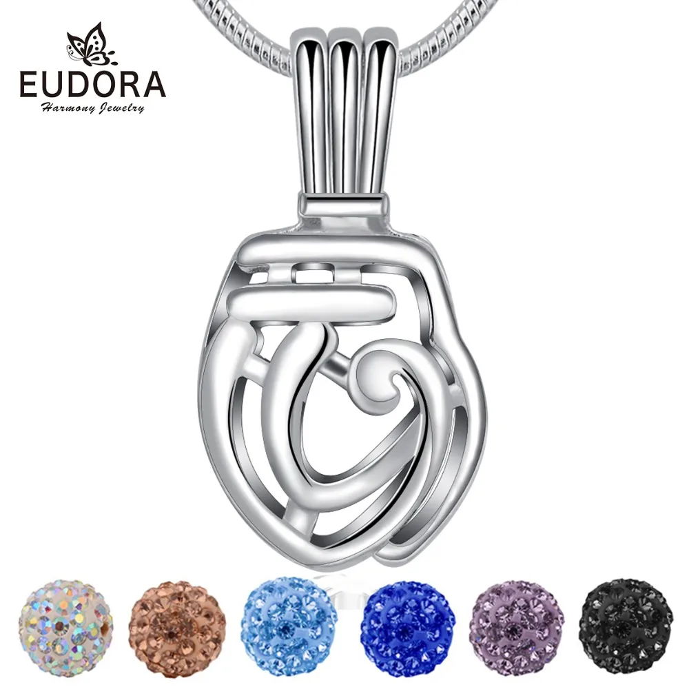 

Eudora Copper Plated Silver Perfume bottle Lockets Pendants Necklaces with Colorful Crystal Ball For Women Fine Jewelry K328N08