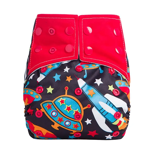 AO-R18 AnAnBaby Little FOX детские тканевые Подгузники моющиеся подгузники сшитые 3 слоя микрофибры вставки AIO подгузники внутренняя ткань замша квадратный таб - Цвет: AO-R18