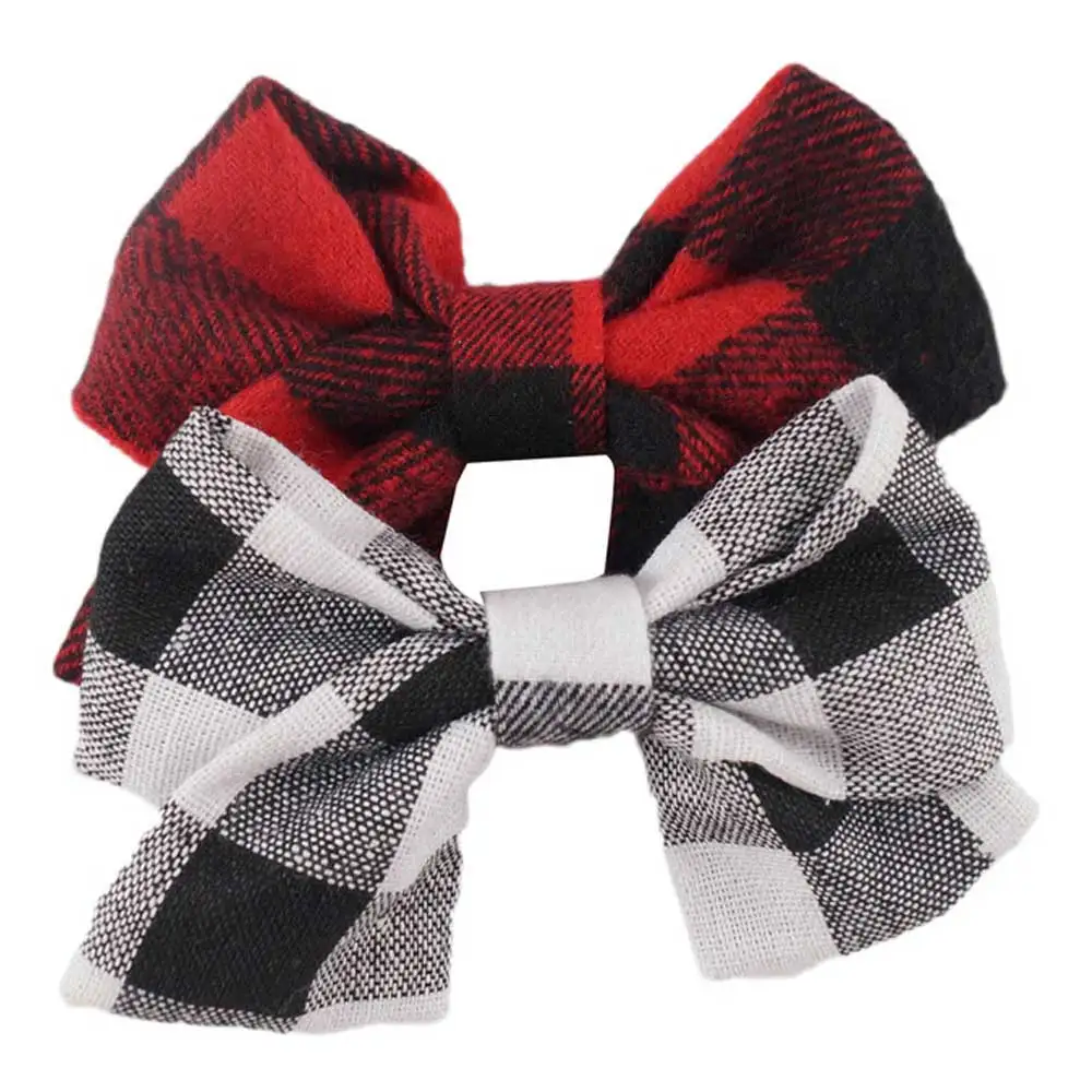 2 шт./компл. 4 5 ''обувь для девочек Лен плед Hairgrips Hairbow аксессуары волос с