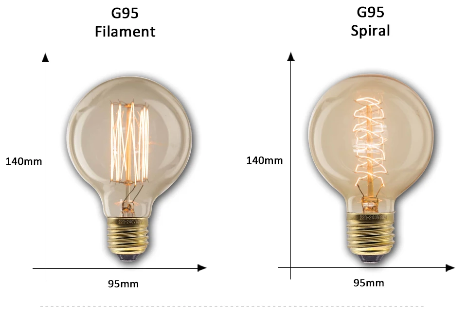 Ретро Edison led светильник лампочка E27 220 В 40 Вт A19 ST64 G80 G95 G125 T10 T45 T185 ампулы Винтаж лампа накаливания Эдисона